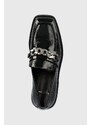 Vagabond Shoemakers mocasini de piele Jillian femei, culoarea negru, cu platforma