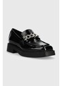 Vagabond Shoemakers mocasini de piele Jillian femei, culoarea negru, cu platforma