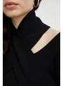 Bruuns Bazaar pulover femei, culoarea negru, cu turtleneck