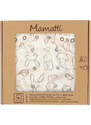 Mamatti Set scutece pânză EKO - chiloți + 2 x scutece, Iepurașul, mărimea. 3 - 8 kg, cremă