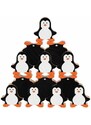Goki Lemn joc de pliere - pinguini, 18ks