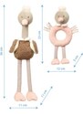 BabyOno Set educational jucării - Pstrich Mcknox familie, gri, roz