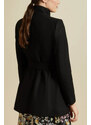 TED BAKER Palton Rosess Short Belted Wool Wrap 249308 black