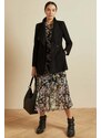 TED BAKER Palton Rosess Short Belted Wool Wrap 249308 black