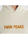 Dedicated Hoodie Sundborn Twin Peaks Logo Oat White