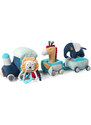 BabyOno Educational jucărie educativă Safari tren, albastru