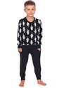 DN Nightwear Pijama neagră pentru copii Zuna Crăciun