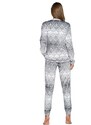 Italian Fashion Pijama de damă Snow cu fulgi de zapada gri