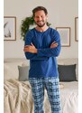 DN Nightwear Pijamale bărbați Jones albastru