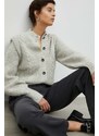 Bruuns Bazaar cardigan din lana femei, culoarea gri, light
