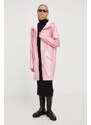 Rains geacă de ploaie 12020 Long Jacket culoarea roz, de tranziție 12020.2-20.Pink.Sk