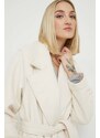 Abercrombie & Fitch palton din lana culoarea bej, de tranzitie, desfacut
