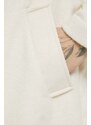 Abercrombie & Fitch palton din lana culoarea bej, de tranzitie, desfacut