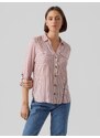 VERO MODA Bluză 'VMBumpy' roz pal / alb