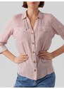 VERO MODA Bluză 'VMBumpy' roz pal / alb