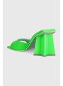 Chiara Ferragni papuci CF3132_041 femei, culoarea verde, cu toc drept, CF STAR HEEL 85