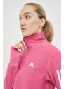 Adidas Performance hanorac de jogging Own the Run femei, culoarea roz, cu imprimeu