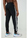 adidas pantaloni de antrenament bărbați, culoarea negru, cu imprimeu IC0041