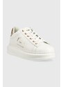 Karl Lagerfeld sneakers din piele KAPRI culoarea alb, KL62538