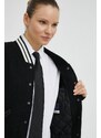 Filling Pieces jachetă bomber din lână Varsity Jacket culoarea negru, de tranziție, oversized, 81422201863