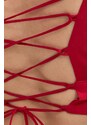 Elisabetta Franchi bluza de matase femei, culoarea rosu, neted