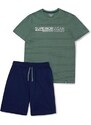Henderson Pijamale bărbați Webber verde cu dungi