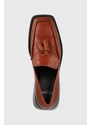 Vagabond Shoemakers pantofi de piele BLANCA femei, culoarea maro, cu toc drept