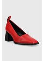 Vagabond Shoemakers pantofi de piele HEDDA culoarea rosu, cu toc drept, 5303.101.47
