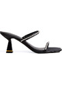 TED BAKER Mules Rinita Diamante Satin Mule Heel Sandal 70Mm 267692 black