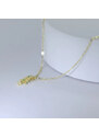 ArgintBoutique Lantisor Din Argint Auriu Model --- Bradut --- FINUT si Elegant Arg113C