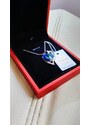 Luna Collection Lantisor si Pandantiv “Blue Heart” cu Swarovski Crystals + Cutie Cadou