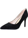 Pantofi dama, Epica, B01568-3603D-A827-01-F-Negru, elegant, textil, cu toc, negru (Marime: 40)