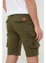 Alpha Industries pantaloni scurți bărbați, culoarea verde 186209.142-DarkOlive