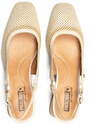 Pantofi eleganti dama, decupati la spate Pikolinos W9P-5738KR piele naturala crem