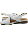 Sandale Dogati cu twist, albe, din piele naturala MIR445