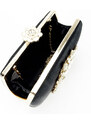 SOFILINE Geanta clutch negru cu brosa BRS-210 06