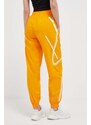 adidas by Stella McCartney pantaloni de antrenament TruePace culoarea portocaliu, cu imprimeu