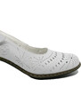 Pantofi decupati Rieker din piele naturala albi cu stelute perforate RIK40983-80