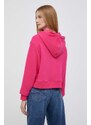 Tommy Hilfiger bluza femei, culoarea roz, cu glugă, neted