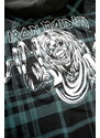 Cămașă pentru bărbați Iron Maiden - EDDI - Check - BRANDIT - 61048-black-green