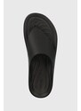 Crocs șlapi CrocsBrooklyn Flip femei, culoarea negru, cu platformă 208727