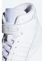 adidas Originals sneakers din piele Forum Mid culoarea alb, FY4975 FY4975-white