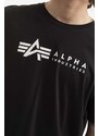 Alpha Industries tricou din bumbac Alpha Label T 2 Pack culoarea negru, cu model 118534.03-black