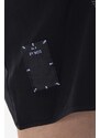 MCQ rochie de mătase slip culoarea negru, midi, mulata 663541RQB021000-BLACK