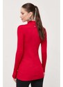 Armani Exchange pulover femei, culoarea rosu, light, cu turtleneck