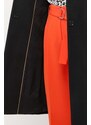 BOSS palton de lana culoarea negru, de tranzitie