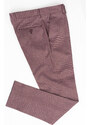 Escudo Pantaloni barbati stofa slim roz-visiniu pepit