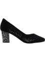 Pantofi dama, Epica, JIXQ675-X786-P8563BT-01-I-Negru, elegant, piele intoarsa, cu toc, negru (Marime: 35)