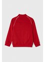 adidas Originals bluza copii culoarea rosu, cu imprimeu