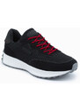 Ombre Pantofi de sport din material combinat pentru bărbați - negru V3 OM-FOSL-0110
